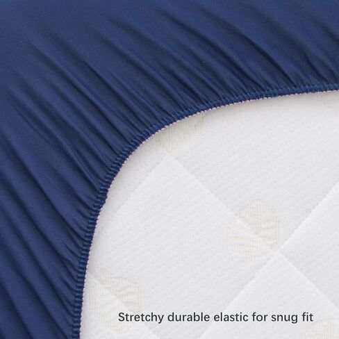Biloban Fitted Sheets, Navy Cloud & Grey Arrow, 2-Pack | Ultra Soft, Square Playard/Playpen Fitted Sheets for 36x36 Playard & Mattress in Saudi Arabia