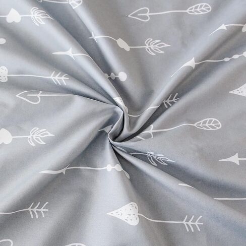 Biloban Fitted Sheets, Navy Cloud & Grey Arrow, 2-Pack | Ultra Soft, Square Playard/Playpen Fitted Sheets for 36x36 Playard & Mattress in Saudi Arabia