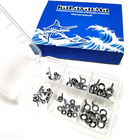 كالافرما صنارة صيد السمك LS أدلة مركز سيراميك صغير للغاية قضبان صيد حلقية أدلة الصب/قضيب الغزل أدلة السيراميك الفولاذ المقاوم للصدأ 60 قطعة in Kuwait