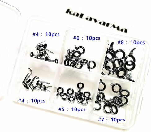 كالافرما صنارة صيد السمك LS أدلة مركز سيراميك صغير للغاية قضبان صيد حلقية أدلة الصب/قضيب الغزل أدلة السيراميك الفولاذ المقاوم للصدأ 60 قطعة in Kuwait