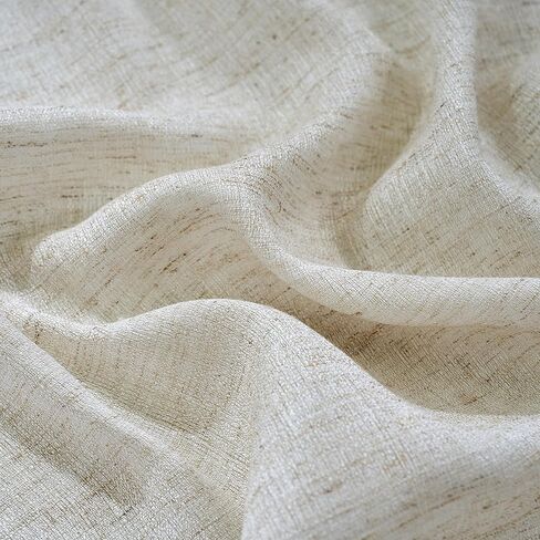 ستائر RAMEDILF شفافة طويلة جدًا من الكتان الطبيعي بطول 120 بوصة لغرفة المعيشة ذات سقف عالٍ بطول 10 أقدام، ستائر ريفية ريفية مع حزام خطاف خلفي، 50 × 120، لوحتان in Kuwait