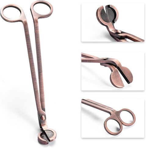 NA Candle Wick Trimmer, Polished Stainless Steel Wick Cutter Wick Clipper Wick Scissors for You to Safely Remove The Spent Wicks, Controllable The Candle Flame and Cleaner Burning (Antique Copper) in Saudi Arabia