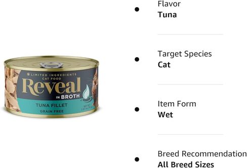 تكشف عن طعام القطط الرطب الطبيعي، 12 عبوة، طعام القطط الرطب المعلب بمكونات محدودة، طعام خالي من الحبوب للقطط، مجموعة متنوعة من نكهات الأسماك والدجاج في المرق، علب 2.47 أونصة in Kuwait