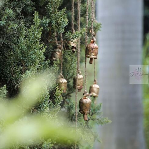 Sparkle Dreams Shabby Chic Bells Made of Tin 10 Pieces Rustic Small Cow Bells for Crafts Christmas Tree Jingle Hanging Bells Without Rope in Kuwait