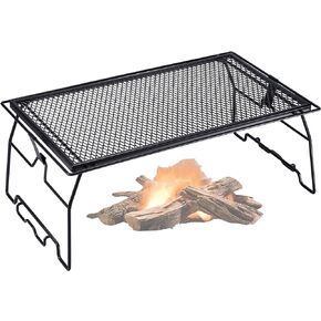 CAMPINGMOON Campfire Grill Storage Rack Camping Grill Steel Foldable Stackable T-238