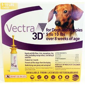 Vectra 3D® Gold for Extra Small Dogs 5 - 10 Pounds (3 Doses) in Saudi Arabia