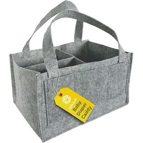 منظم علبة حفاضات الأطفال من سافوك، سلة استحمام محمولة لحديثي الولادة، هدايا تخزين وتغيير مناديل مبللة وحقيبة سيارة وحضانة الأطفال الرضع والصبيان والبنات (رمادي) in Kuwait