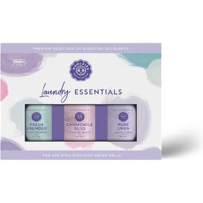 Laundry Essentials Essential Oil Set: Use with Wool Dryer Balls or Oil Diffuser Elevate Your Laundry with All-Natural Aromatherapy Scents | Fresh Laundry, Chamomile Bliss, Pure Linen 10 ML in Kuwait