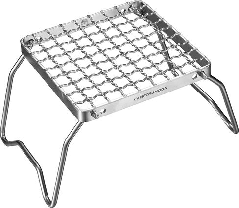 CAMPINGMOON Portable Folding Camping Campfire Grill over Fire Split Stoves 304 Stainless Steel (Grid wire (MS-1011)) in Kuwait