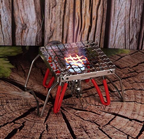 CAMPINGMOON Portable Folding Camping Campfire Grill over Fire Split Stoves 304 Stainless Steel (Grid wire (MS-1011)) in Kuwait