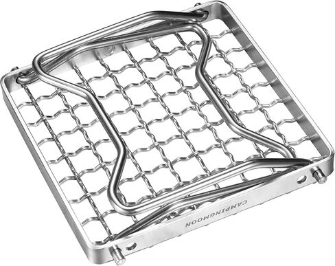 CAMPINGMOON Portable Folding Camping Campfire Grill over Fire Split Stoves 304 Stainless Steel (Grid wire (MS-1011)) in Kuwait