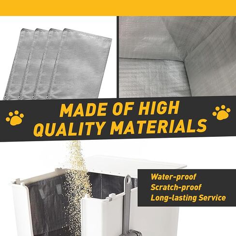 4 قطع من بطانة صندوق الفضلات F المتوافقة مع صندوق فضلات القطط Modkat Flip - بطانات قابلة لإعادة الاستخدام لصندوق فضلات القطط - بطانات فضلات الوجه من النوع F in Kuwait