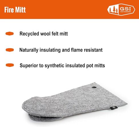 GSI Outdoors Fire Mitt I Stove, Campfire Potholder, Natural Recycled Wool in Saudi Arabia