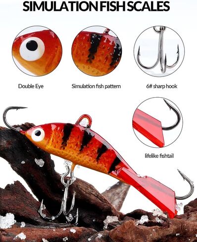 THKFISH Ice Fishing Lures Ice Fishing Jigs Ice Fishing Gear Hard Fishing Lures and Jigs Walleye Ice Fishing Kit Crappie Panfish Pike Jigs,14/26/40PCS in Saudi Arabia