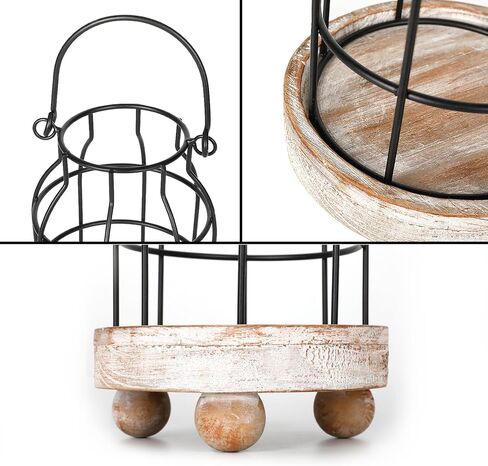 Vintage Farmhouse Lanterns, Set of 3 Metal Cage Lantern Black Wire Candle Holder Rustic Decorative Lantern Set for Living Room Mantlepiece Kitchen Dining Table Home Decor in Kuwait