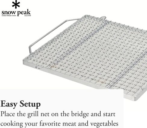 Snow Peak Fireplace Grill - Fireplace Grilling Accessories - Chrome-Coated Steel - 2.4 Ibs - Medium in Saudi Arabia