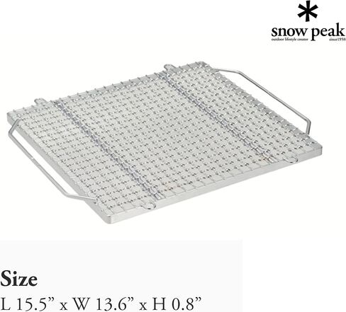 Snow Peak Fireplace Grill - Fireplace Grilling Accessories - Chrome-Coated Steel - 2.4 Ibs - Medium in Saudi Arabia