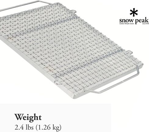 Snow Peak Fireplace Grill - Fireplace Grilling Accessories - Chrome-Coated Steel - 2.4 Ibs - Medium in Saudi Arabia