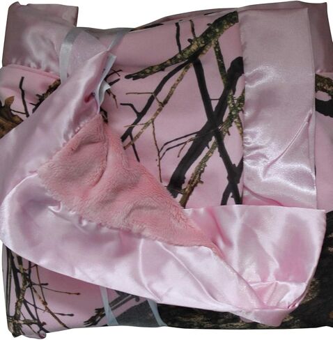 Mossy Oak Pink Camo Carstens Baby Throw Receiving Nursery Blanket 34X34 Super Soft in Kuwait