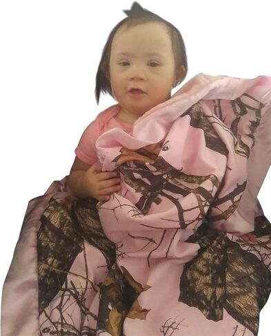 Mossy Oak Pink Camo Carstens Baby Throw Receiving Nursery Blanket 34X34 Super Soft in Kuwait