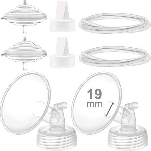 Maymom Pump Parts Compatible with Spectra S2 S1 9 Plus Breastpump, Flange (19mm) Valve Tubing Backflow Protector, Not Original Spectra Replacement Pump Parts S2 Accessories in Saudi Arabia