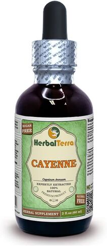 Herbal Terra LLC كايين (الفليفلة الحلقية) جليسيريت، مستخلص سائل خالٍ من الكحول من الفواكه المجففة العضوية، 2 أونصة in Saudi Arabia