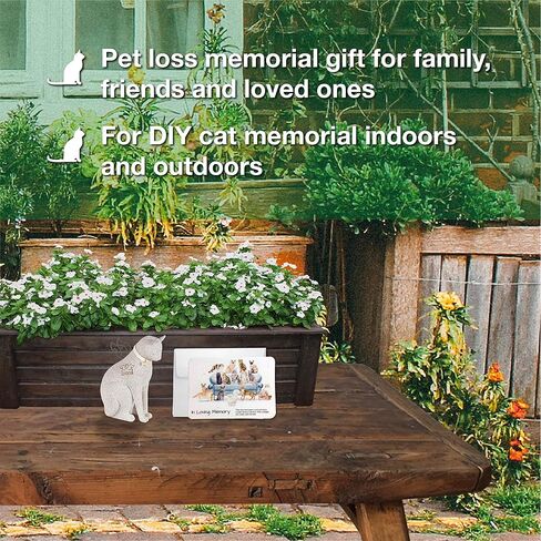 تذكاري بيت الهدايا التذكارية قوس قزح جسر القط الملاك التذكاري مع اليدوية في الذاكرة المحبة القط البرية ورقة بذور أوراق التعاطف للقطط التي تمر هدايا فقدان الحيوانات الأليفة in Kuwait