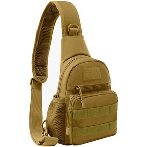 حزمة حقيبة حبال تكتيكية من NuCamper، حقيبة ظهر بحمالة الكتف العسكرية Molle EDC Rover للرجال، الصيد، السفر، المشي لمسافات طويلة (كاكي)