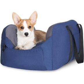 Cathpetic Dog Car Seat - Waterproof Dog Seat for Car, Lookout Dog Booster Seat with Storage Pockets, Safety Pet Leash and Cozy Cotton Fillers, Sturdy Small Dog Bed for Carrier UP to 25 Lbs in Kuwait
