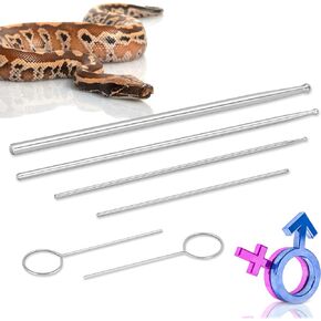 انتي ديوس مجموعة مجسات ثعبان، مجسات جنس الثعبان مع طرف دائري ومعدن لا يسبب الحساسية بشكل طبيعي، أداة مجسات جنس الثعبان تتيح لك معرفة ما إذا كان الثعبان ولد أو فتاة. in Kuwait