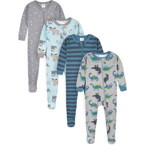 Gerber Baby Boys' 4-Pack Footed Pajamas, Everybody Roar & Let'S Go Exploring, 24 Months in Kuwait