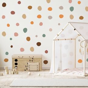 Irregular Polka Dots Boho Wall Stickers - Playroom Wall Decals, Kids Wall Decal, Nursery Wall Decals (DOT Color) in Kuwait
