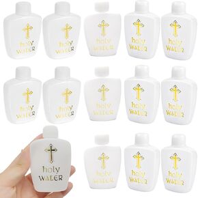 6Pcs Empty Holy Water Bottles with Screw Lid 2oz Refillable Holy Water Container Religious Decorative Bottles for Church Christian Easter Halloween Baptism Christmas Party in Kuwait