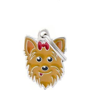 Pet Pendant, Dog Metal Pendant Key-Ring Puppy ID Tags Key Chain Keychains Birthday (Boxer Yellow)