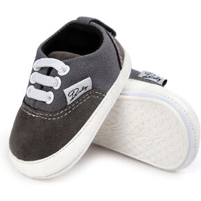 GAISUMMI Unisex Baby Girls Boys Shoes Infant Canvas Sneakers Anti-Slip Rubber Sole Newborn Crib Shoes Toddler Outdoor Athletic First Walkers