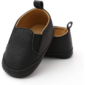 E-FAK Baby Boys Girls Shoes Soft PU Leather Infant Sneakers Rubber Sole Moccasins Oxford Loafers Toddler Walking Wedding Uniform Dress Shoes