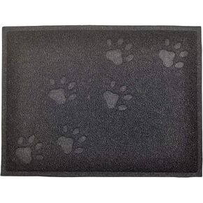DM Cat Litter Box Debris Catcher Mat, Kitty Scatter Control Rug, 16x12 Inches, Purple