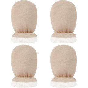 Hicdaw 2 Pairs Baby Mittens Newborn Mittens Fleece Lined Baby Gloves 0-18 Months Baby Boys Girls Winter Warm Toddler Mittens