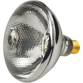BONGBADA 2 Pack Heat Lamp Clear Infrared Bulbs PAR38/175 Watts Glass Lamp Bulb for Food Service, Brooder Bulb, Chicks, Pet, Bathroom, Light Therapy Use E26 Base, Flood Light Heat Lamp Bulb