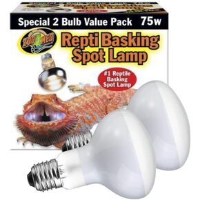 مصباح نقطة التشمس الزواحف DBDPet Zoomed بقدرة 75 وات (2 في كل عبوة) - يتضمن دليل Pro-Tip المرفق... (3) in Kuwait