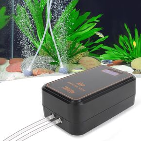 hygger Aquarium Air Pump, Rechargeable Portable Oxygen Pump with Single/Dual Outlets, Ultra Quiet Battery Powered Air Bubbler for Fish Tank up to 200 Gallo in Saudi Arabia