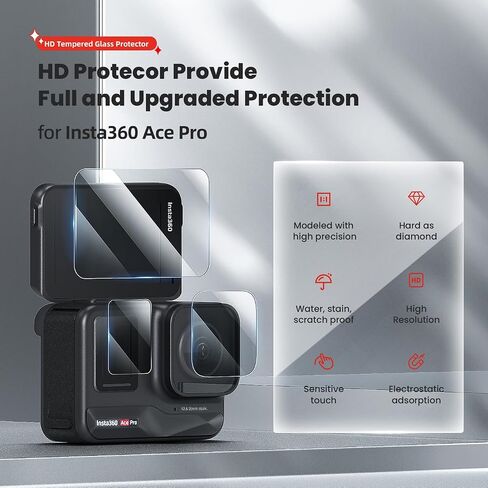 debous ACE PRO Screen Protector for Insta360 ACE PRO, Tempered Glass Anti-scratch Clera Hard Protective Film Shield Cover (9pcs) in Saudi Arabia
