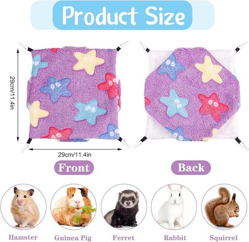 Auidy_6TXD 2 جهاز كمبيوتر شخصى أرجوحة الفئران لقفص خنزير غينيا الهامستر معلقة أرجوحة قفص الحيوانات الأليفة الصغيرة أرجوحة الحيوانات الأليفة يتأرجح السرير لطائرة شراعية السكر النمس شينشيلا الببغاء السنجاب الهامستر in Kuwait