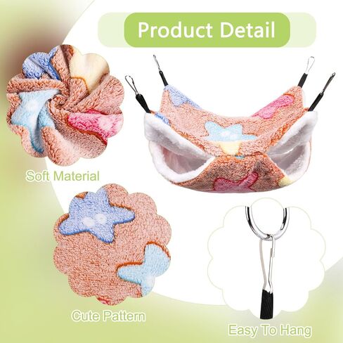 Auidy_6TXD 2 جهاز كمبيوتر شخصى أرجوحة الفئران لقفص خنزير غينيا الهامستر معلقة أرجوحة قفص الحيوانات الأليفة الصغيرة أرجوحة الحيوانات الأليفة يتأرجح السرير لطائرة شراعية السكر النمس شينشيلا الببغاء السنجاب الهامستر in Kuwait