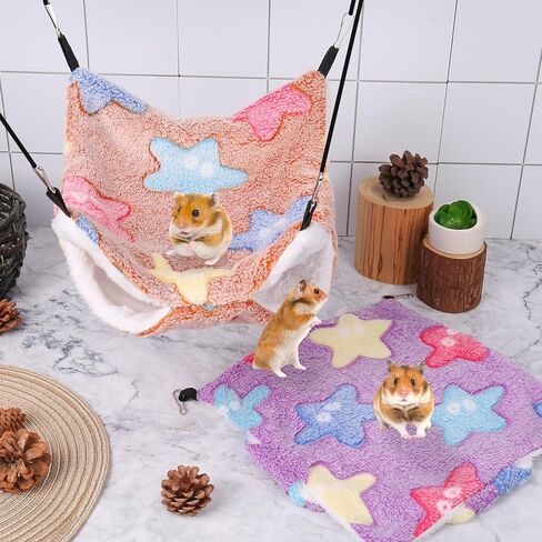 Auidy_6TXD 2 جهاز كمبيوتر شخصى أرجوحة الفئران لقفص خنزير غينيا الهامستر معلقة أرجوحة قفص الحيوانات الأليفة الصغيرة أرجوحة الحيوانات الأليفة يتأرجح السرير لطائرة شراعية السكر النمس شينشيلا الببغاء السنجاب الهامستر in Kuwait