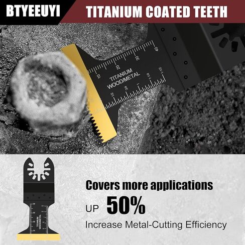 BTYEEUYI 94 قطعة شفرات منشار متأرجحة، شفرات متعددة الأدوات لقطع الخشب والبلاستيك المعدني، شفرة أداة متأرجحة سريعة الإصدار متوافقة مع ديوالت، روكويل، ماكيتا، ريوبي، فين، بلاك آند ديكر in Kuwait
