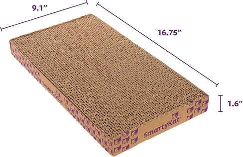 SmartyKat Super Scratcher + Double Wide مع تقنية Catnip Infusion وسادة خدش مموجة للقطط، قابلة للعكس in Kuwait