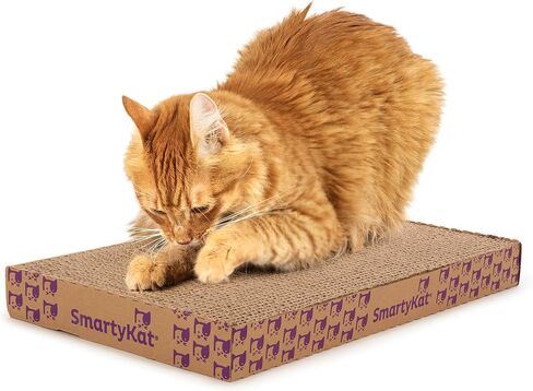 SmartyKat Super Scratcher + Double Wide مع تقنية Catnip Infusion وسادة خدش مموجة للقطط، قابلة للعكس in Kuwait