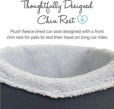 مقعد سيارة للكلاب الصغيرة والمتوسطة الحجم - مقعد معزز للكلاب باللون الوردي - سرير حامل للسفر للحيوانات الأليفة قابل للغسل والتعديل - يشتمل على حزام أمان للكلاب والجراء والحيوانات الأليفة يصل وزنها إلى 30 رطلاً in Kuwait