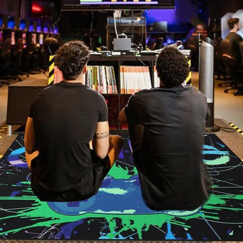 Capslpad Gaming Rug 59"x79"Large Size Gamer Area Rug Non Slip Printed Controller Game Gamepad Carpet for Player Gamer Bedroom Living Room Playroom Kids Room Decor in Kuwait